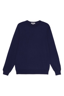 Синий хлопковый джемпер Canali