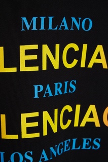 Хлопковое худи с логотипами Balenciaga