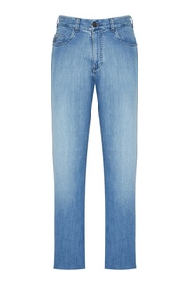 Голубые потертые джинсы Canali