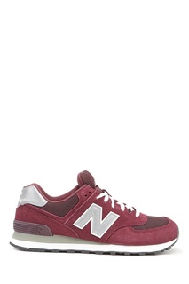 Бордовые кроссовки из замши №574 New Balance