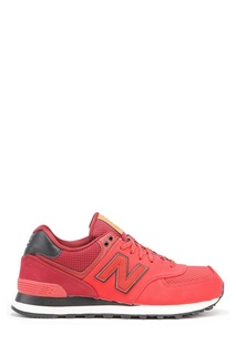 Красные кожаные кроссовки №574 New Balance