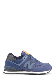 Синие кожаные кроссовки №574 New Balance
