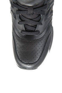 Черные кожаные кроссовки с перфорацией №597 New Balance