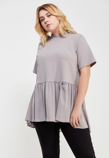 Блуза LOST INK PLUS TOP WITH CHIFFON HEM AND TIE