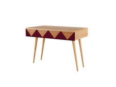 Консоль woo desk (бордовый) (woodi) красный 80.0x84.0x35.0 см.