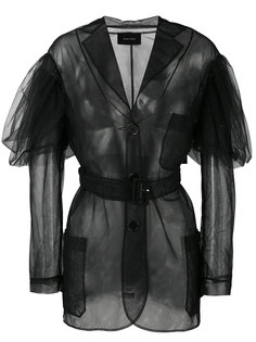 прозрачное однобортное пальто  Simone Rocha