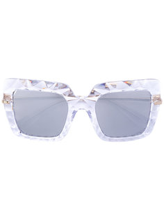 солнцезащитные очки в массивной фактурной оправе Dolce & Gabbana Eyewear
