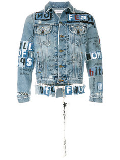 джинсовая куртка с отделкой в стиле граффити  Faith Connexion