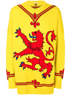 трикотажный джемпер со львом Christopher Kane