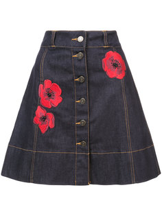 юбка с цветочной вышивкой Kate Spade