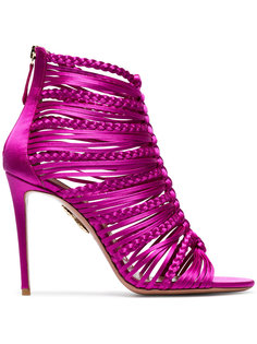 атласные босоножки Goddess 105 Aquazzura
