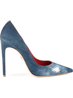 denim lurex blade pumps Dsquared2