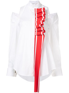 Racing Stripe Ruffle detail blouse Monse