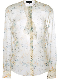 прозрачная блузка с цветочным принтом Rochas