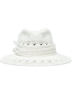 Henrietta raffia hat with bow detail Maison Michel