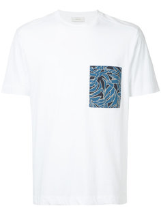 футболка с нагрудным карманом с тропическим принтом Cerruti 1881