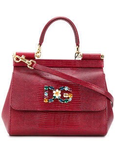 сумка-тоут Sicily с бляшкой с логотипом Dolce & Gabbana