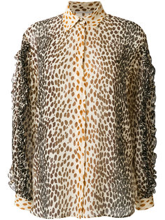 рубашка с принтом и оборкой  Marco De Vincenzo