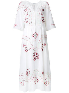 платье миди с цветочной вышивкой  Vilshenko