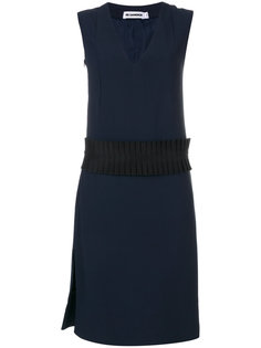платье с плиссировкой на талии  Jil Sander