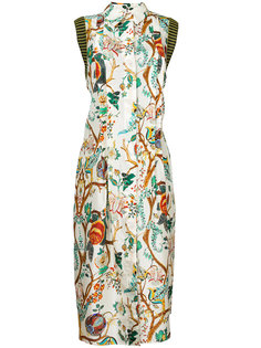 платье миди с цветочным принтом  Alberta Ferretti