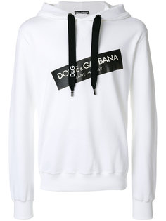 толстовка с капюшоном и принтом логотипа Dolce & Gabbana