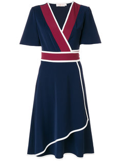 приталенное платье с V-образным вырезом Tory Burch