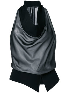 двухцветный драпированный топ  Alexander Wang