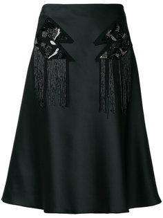 юбка А-образного силуэта с украшением из пайеток Versus