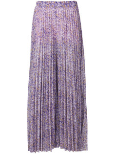 плиссированная юбка макси с цветочным принтом  Blumarine