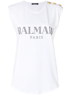 logo tank top Balmain