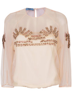 полупрозрачная блузка  Prada