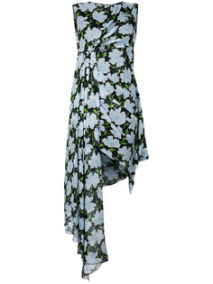 асимметричное платье шифт с принтом Fantasia Off-White