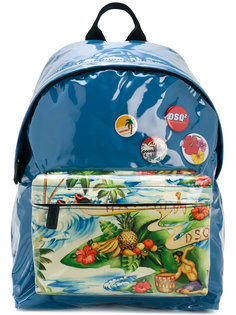 exotic print backpack Dsquared2