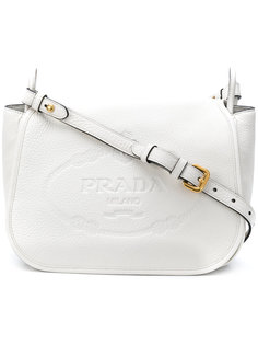 сумка на плечо с тисненым логотипом Prada