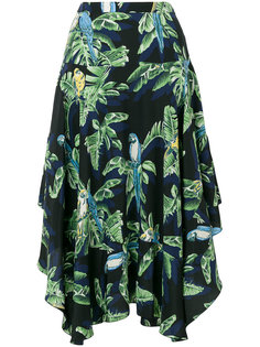 асимметричная юбка с декоративными оборками Stella McCartney