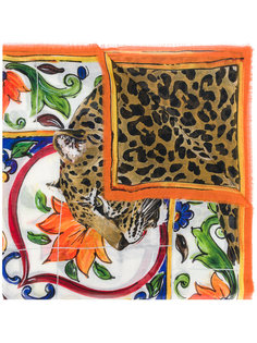 платок с леопардовым принтом Dolce & Gabbana