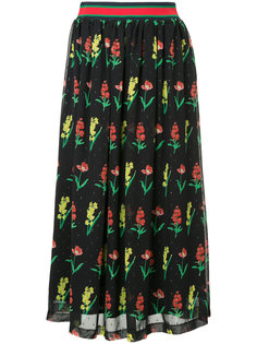 юбка мини с цветочным принтом Muveil