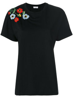 футболка с цветочной вышивкой  Sonia Rykiel