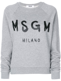 толстовка с принтом логотипа MSGM