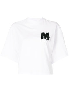 футболка с декорированным логотипом MSGM