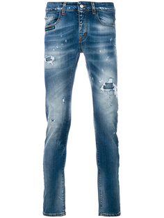 джинсы узкого кроя с эффектом потертости Frankie Morello