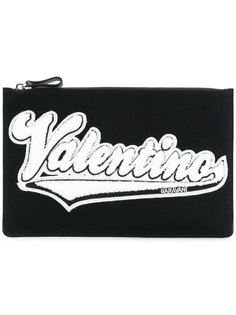 Valentino Garavani logo patch clutch Valentino