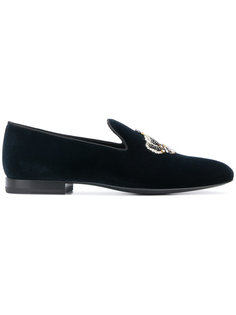 crown embellished loafers Versace
