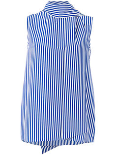 блузка в полоску с завязкой на вороте  Joseph