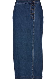 Юбка джинсовая (синий «потертый») Bonprix