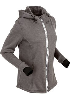 Термо-куртка из трикотажа, длинный рукав (шиферно-серый меланж) Bonprix