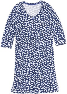 Ночная рубашка (сапфирно-синий/белый с узором) Bonprix