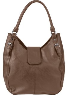 Кожаная сумка (серо-коричневый) Bonprix