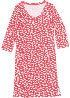 Ночная рубашка (омаровый/белый с узором) Bonprix
